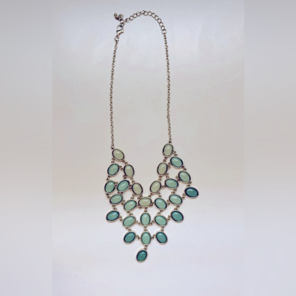 Green Chandelier Statement Necklace